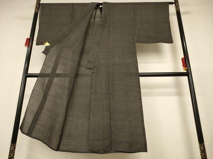 平和屋着物＊夏物 男性 石川県指定無形文化財 能登上布 本麻手織上布 80亀甲 総詰め 麻 逸品 AABH6474jd
