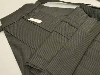 平和屋着物＊夏物　男性　馬乗り袴　縞　正絹　逸品　AABH6481jd