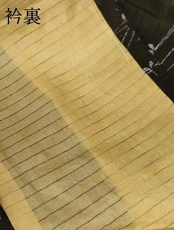 平和屋着物＊夏物　小紋　絽　舞葉文　洗える着物　AABH6497jd