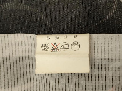 平和屋着物＊夏物 小紋 絽 花唐草文 洗える着物 AABH6498jd