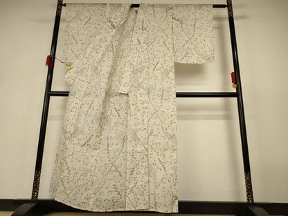 平和屋着物＊夏物 小千谷ちぢみ 幾何学文様 麻 逸品 AABH6502jd