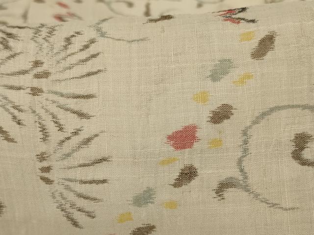 平和屋着物＊夏物 小千谷ちぢみ 幾何学文様 麻 逸品 AABH6502jd