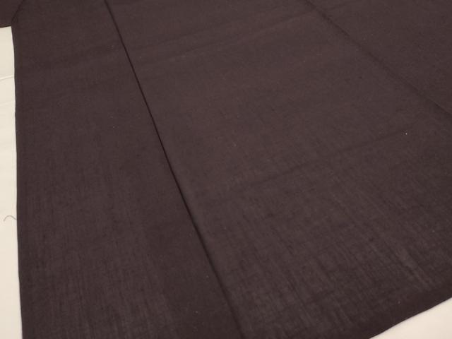 平和屋着物＊夏物 色無地 紗 黒紅色 正絹 逸品 AABH6504jd