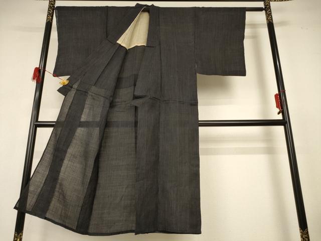 平和屋着物＊夏物　男性　石川県指定無形文化財　能登上布　本麻手織上布　縞　麻　逸品　AABH6510jd 平和屋着物＊夏物 男性 石川県指定無形文化財 能登上布 本