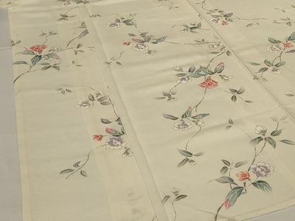 平和屋着物＊夏物 小紋 絽 草花文 やまと誂製 正絹 逸品 AABH6513jd