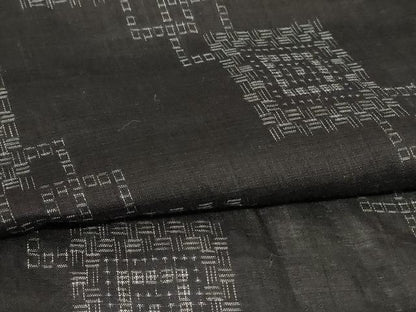 平和屋着物＊夏物 上布 幾何学文様 麻 逸品 AABH6514jd