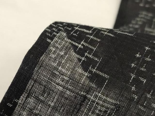平和屋着物＊夏物 上布 幾何学文様 麻 逸品 AABH6515jd