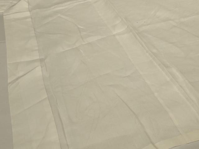 平和屋着物＊夏物　長襦袢　流水枝葉紋紗　生成り色　綿麻　AABH6517jd 平和屋着物＊夏物 長襦袢 流水枝葉紋紗 生成り色 綿麻 AABH6517jd