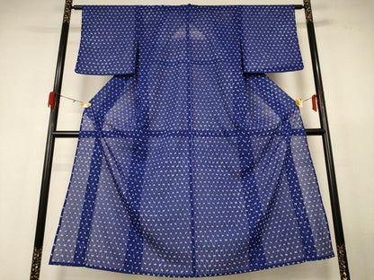 平和屋着物＊夏物 小紋 絽 動物文 洗える着物 AABH6520jd