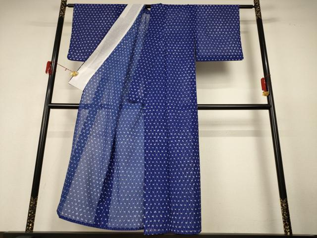 平和屋着物＊夏物 小紋 絽 動物文 洗える着物 AABH6520jd