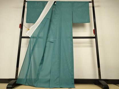 平和屋着物＊夏物 色無地 絽 青磁色 正絹 逸品 AABH6523jd