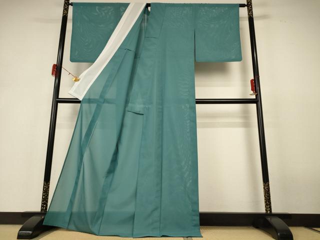 平和屋着物＊夏物 色無地 絽 青磁色 正絹 逸品 AABH6523jd