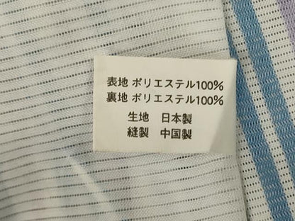 平和屋着物＊夏物 小紋 絽 縞 洗える着物 AABH6526jd