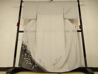 平和屋着物＊夏物 訪問着 絽 枝葉文 正絹 逸品 AABH6530jd