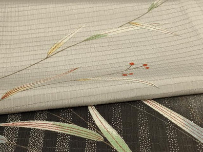 平和屋着物＊夏物 訪問着 絽 枝葉文 正絹 逸品 AABH6530jd