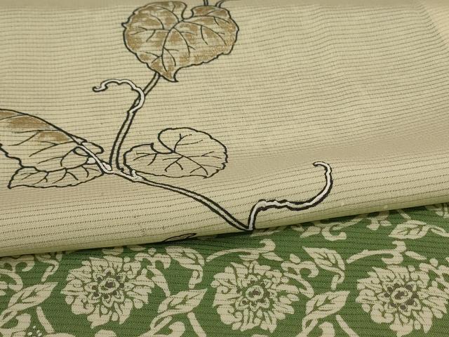 平和屋着物＊夏物 訪問着 絽 草花文 金彩 正絹 逸品 AABH6532jd