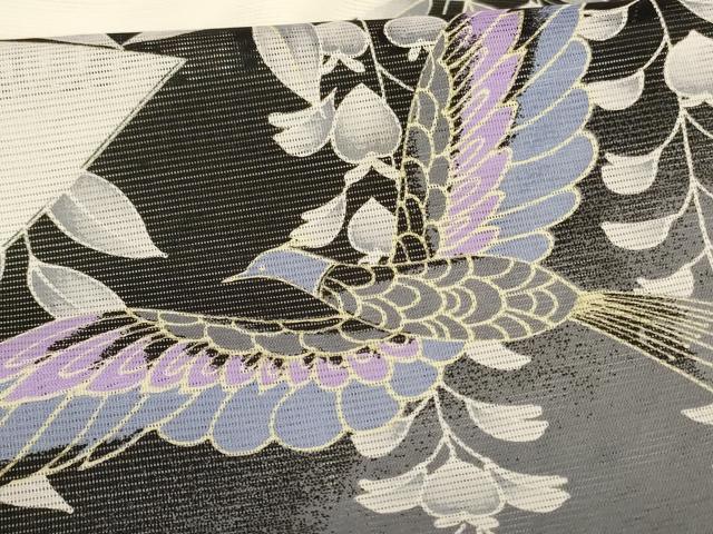 平和屋着物＊夏物 訪問着 絽 花鳥文 暈し染め 洗える着物 AABH6540jd