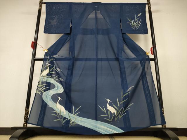 平和屋着物＊夏物 訪問着 絽 白鷺 正絹 逸品 AABH6542jd