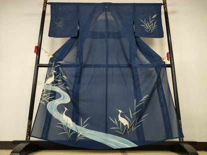 平和屋着物＊夏物 訪問着 絽 白鷺 正絹 逸品 AABH6542jd