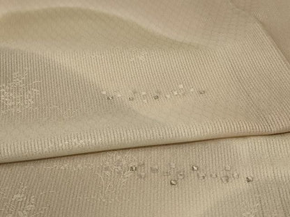 平和屋着物＊夏物　訪問着　紗　刺繍　遠山箔散らし花文　暈し染め　銀彩　正絹　逸品　AABH6546jd