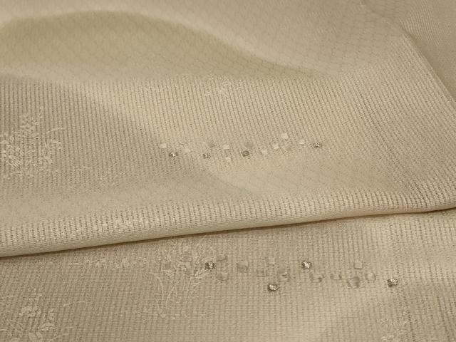 平和屋着物＊夏物　訪問着　紗　刺繍　遠山箔散らし花文　暈し染め　銀彩　正絹　逸品　AABH6546jd
