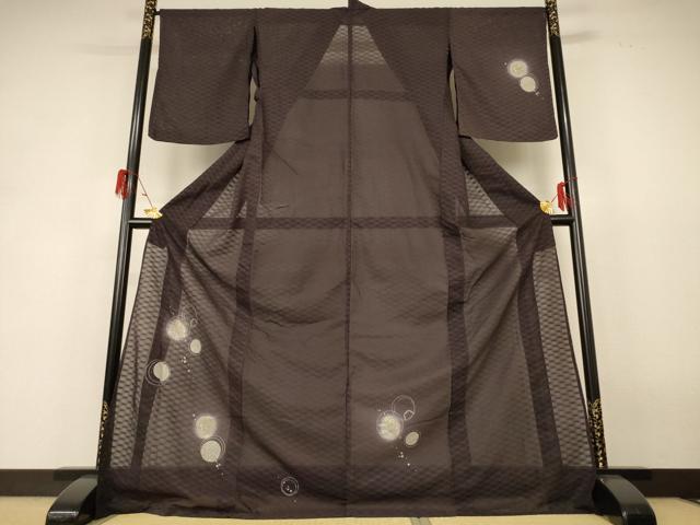 平和屋着物＊夏物 訪問着 変わり絽 箔散らし文 暈し染め 金銀彩 正絹 逸品 AABH6556jd