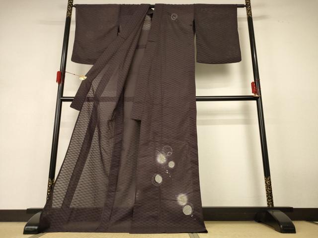 平和屋着物＊夏物 訪問着 変わり絽 箔散らし文 暈し染め 金銀彩 正絹 逸品 AABH6556jd