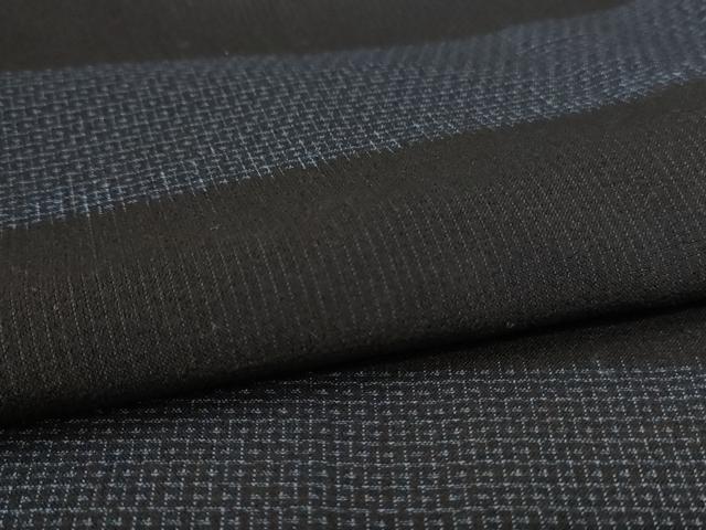 平和屋着物＊夏物 本塩沢 夏塩沢 80亀甲 横段文 正絹 逸品 AABH6557jd