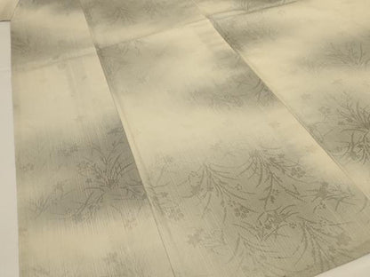 平和屋着物＊夏物 小紋 紗 草花文 暈し染め 正絹 逸品 AABH6559jd