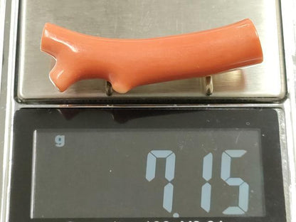平和屋着物▼和装小物　帯留め　珊瑚　7.1g　逸品　AABH6574ay