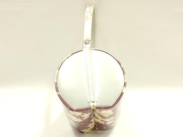 平和屋着物▼和装小物　和装バッグ　ハンドバッグ　振袖用　花柄　雪輪　桜　逸品　AABH6586ay
