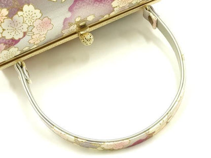 平和屋着物▼和装小物　和装バッグ　ハンドバッグ　振袖用　花柄　雪輪　桜　逸品　AABH6586ay