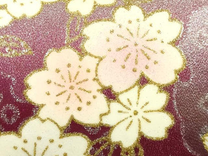 平和屋着物▼和装小物　和装バッグ　ハンドバッグ　振袖用　花柄　雪輪　桜　逸品　AABH6586ay