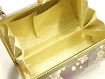 平和屋着物▼和装小物　和装バッグ　ハンドバッグ　振袖用　花柄　雪輪　桜　逸品　AABH6586ay