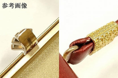 平和屋着物■和装小物　和装バッグ　ハンドバッグ　舞蝶　金彩　逸品　AABH6587ay
