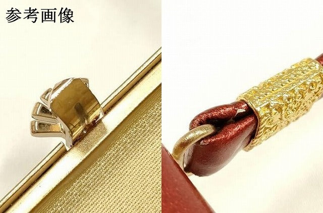 平和屋着物■和装小物　和装バッグ　ハンドバッグ　舞蝶　金彩　逸品　AABH6587ay