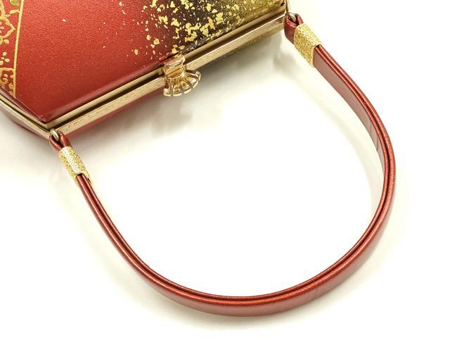 平和屋着物■和装小物　和装バッグ　ハンドバッグ　舞蝶　金彩　逸品　AABH6587ay