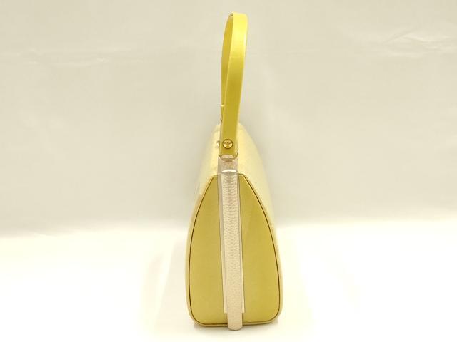 平和屋着物▼和装小物　和装バッグ　ハンドバッグ　花柄　エンボス加工　逸品　AABH6588ay