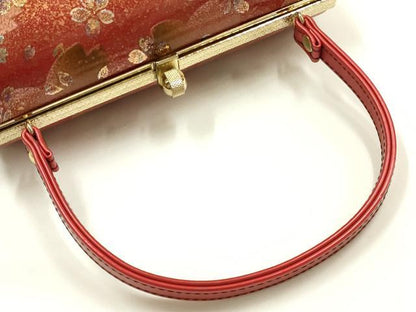平和屋着物▼和装小物 和装バッグ ハンドバッグ 花柄 桜 金彩 逸品 AABH6589ay