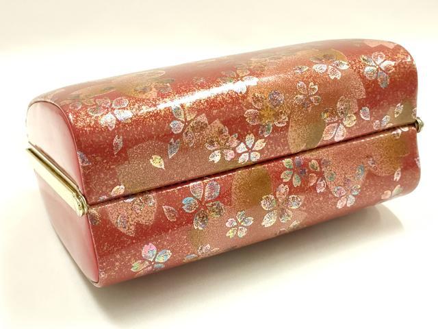 平和屋着物▼和装小物 和装バッグ ハンドバッグ 花柄 桜 金彩 逸品 AABH6589ay