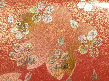 平和屋着物▼和装小物 和装バッグ ハンドバッグ 花柄 桜 金彩 逸品 AABH6589ay