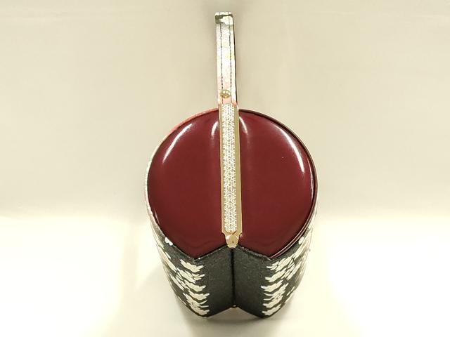 平和屋着物▼和装小物　和装バッグ　ハンドバッグ　花柄　桜　ラインストーン　金彩　逸品　AABH6591ay