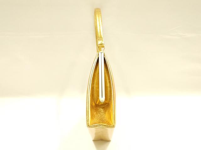平和屋着物▼和装小物　和装バッグ　ハンドバッグ　螺鈿　枝花文　金彩　逸品　AABH6593ay