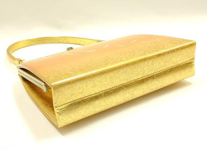平和屋着物▼和装小物　和装バッグ　ハンドバッグ　螺鈿　枝花文　金彩　逸品　AABH6593ay