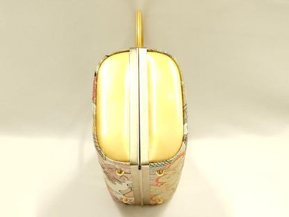 平和屋着物▼和装小物　和装バッグ　ハンドバッグ　帯地使用　金銀糸　逸品　AABH6597ay