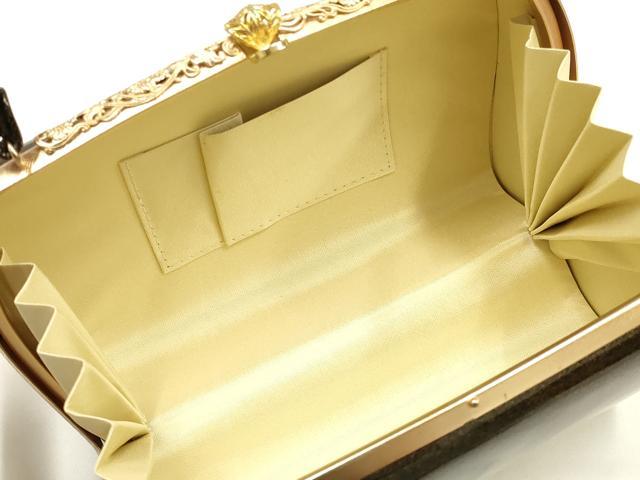 平和屋着物▼和装小物　和装バッグ　ハンドバッグ　金彩　逸品　AABH6601ay
