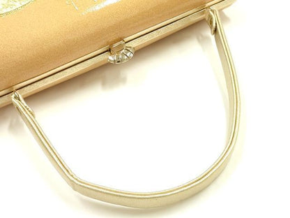 平和屋着物▼和装小物　和装バッグ　ハンドバッグ　枝梅　地紙　金彩　逸品　AABH6602ay