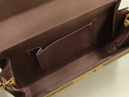 平和屋着物▼和装小物　和装バッグ　ハンドバッグ　クラッチバッグ　帯地使用　金糸　逸品　AABH6608ay