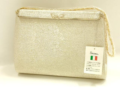 平和屋着物▼和装小物　フォーマルバッグ　ハンドバッグ　クラッチバッグ　Saison　ラインストーン　金糸　逸品　未使用　AABH6610ay