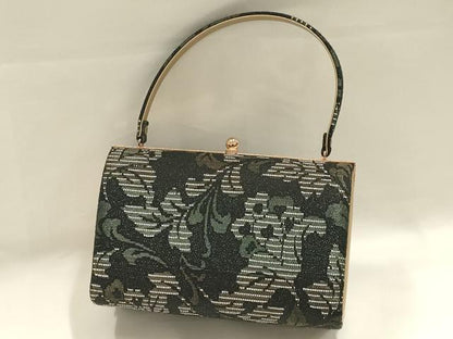 平和屋着物●和装小物　和装バッグ　ハンドバッグ　花柄　更紗　金糸　逸品　AABH6614ay